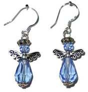 Angel earring, Sapphire, www.CreativeMindOriginals.com
