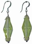 Earring, lemon long crystal, www.CreativeMindOriginals.com